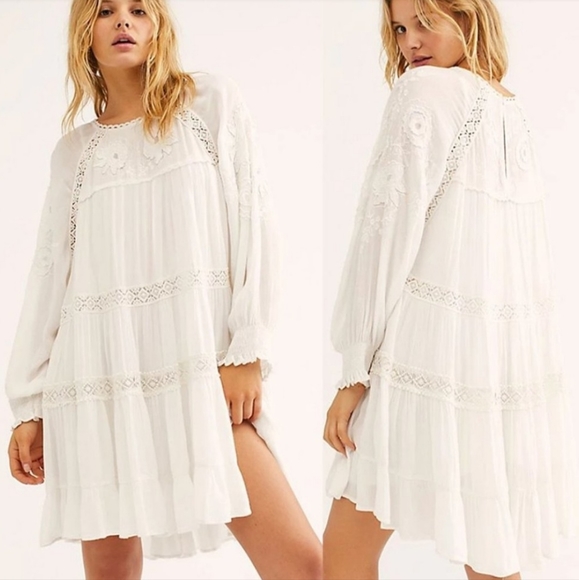 Free People Piece of Your Heart Boho Embroidered Dress - Picture 9 of 16